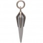Sterling Silver Spike Charm with Bronze Claw Cap