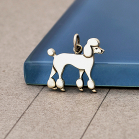 Sterling Silver Poodle Dog Charm