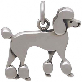 Sterling Silver Poodle Dog Charm