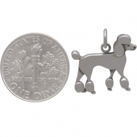 Sterling Silver Poodle Dog Charm
