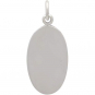 Sterling Silver Snake Pendant on Oval Disk