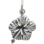 Sterling Silver Hibiscus Charm 19x12mm