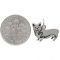 Sterling Silver Corgi Dog Charm 14x16mm