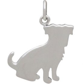 Sterling Silver Jack Russell Terrier Dog Charm 20x15mm