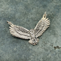 Sterling Silver Flying Owl Pendant Festoon 31x40mm