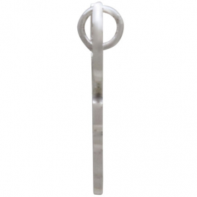 Sterling Silver Flat Cow Skull Pendant 21x20mm