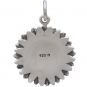 Sterling Silver Sunflower Charm 22x15mm