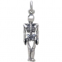 Sterling Silver 3D Skeleton Charm 26x7mm