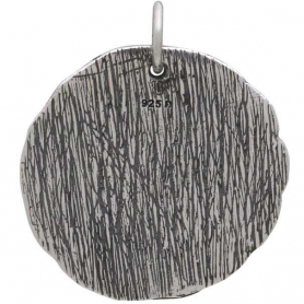 Sterling Silver Octopus Coin Pendant 26x23mm