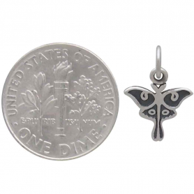 Stering Silver Tiny Luna Moth Charm 15x11mm