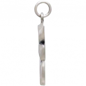 Sterling Silver Three Mushroom Charm 25x12mm