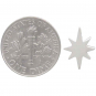 Sterling Silver North Star Bead 12x9mm