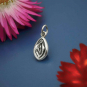 Sterling Silver Yoni Charm 17x7mm