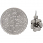 Sterling Silver Small Pansy Charm 14x8mm