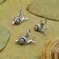 Sterling Silver Snail Charm 10x14mm