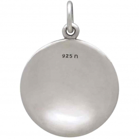 Sterling Silver Full Moon Charm 21x15mm