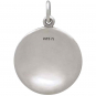 Sterling Silver Full Moon Charm 21x15mm