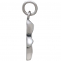 Sterling Silver Two Mushroom Charm Link 19x6mm