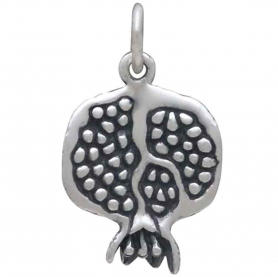 Sterling Silver Pomegranate Charm 19x12mm