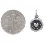 Sterling Silver Wax Seal Heart Charm