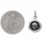 Sterling Silver Wax Seal Skull Charm 16x10mm