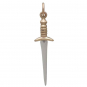 Sterling Silver Medium Sword Charm with Bronze Front View