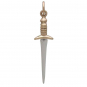 Sterling Silver Medium Sword Charm with Bronze Back View