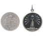 Sterling Silver Lighthouse Pendant with Dime