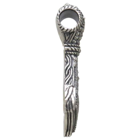 Sterling Silver Thor&rsquo;s Hammer Pendant Side View