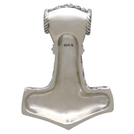 Sterling Silver Thor&rsquo;s Hammer Pendant Back View