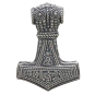 Sterling Silver Thor&rsquo;s Hammer Pendant Front View