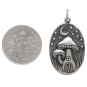 Sterling Silver Mushroom Cottage Charm with Dime
