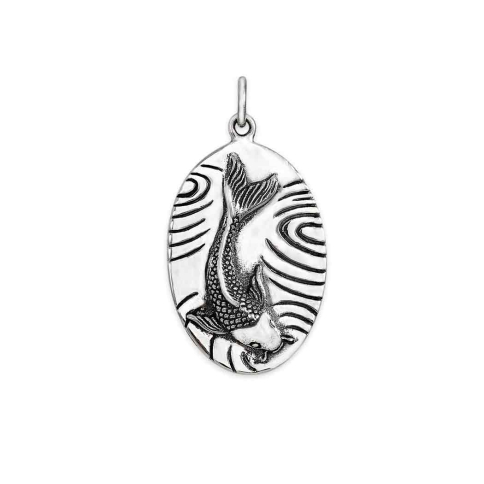 Nina Designs Sterling Silver Lucky Koi Pendant 29x16mm