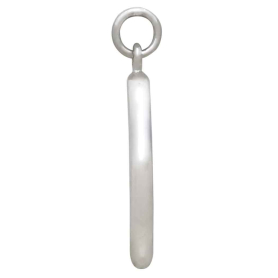 Sterling Silver Wax Seal Sitting Cat Charm Side View