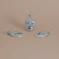 Sterling Silver Serene Goddess Face Pendant 20x11mm