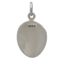 Sterling Silver Serene Goddess Face Pendant Back View