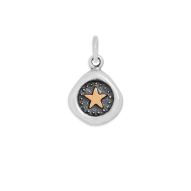 Sterling Silver Wax Seal with Bronze Star Charm 17x11mm