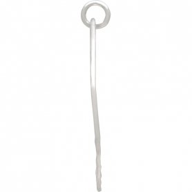 Silver Circle Pendant with Hammer Texture on Bottom 35x31mm