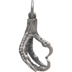Sterling Silver Bird Claw Charm Talons 22x10mm