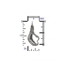 Sterling Silver Bird Claw Charm Talons 22x10mm