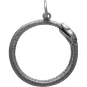 Sterling Silver Ouroboros Snake Pendant 26x21mm
