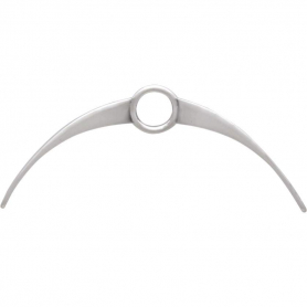 Sterling Silver Arch Link with Circle in the Center 14x36mm