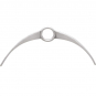 Sterling Silver Arch Link with Circle in the Center 14x36mm