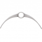 Sterling Silver Arch Link with Circle in the Center 14x36mm