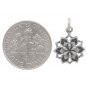 Sterling Silver Lotus Mandala Charm 18x12mm