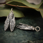 Sterling Silver Cicada Charm 28x11mm