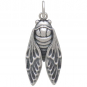 Sterling Silver Cicada Charm 28x11mm