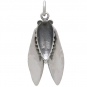 Sterling Silver Cicada Charm 28x11mm