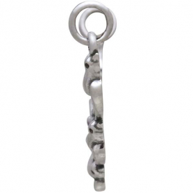 Sterling Silver Flock of Birds Pendant Festoon 20x44mm