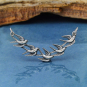 Sterling Silver Flock of Birds Pendant Festoon 20x44mm